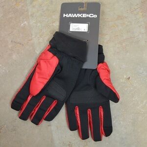 Hawke & Co Lightweight Nylon Insulated Gloves, L/XL Chili Pepper Red NEW